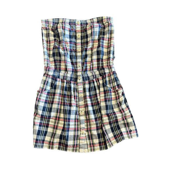 Aerie plaid dress with removable straps and pockets Medium - Picture 2 of 7